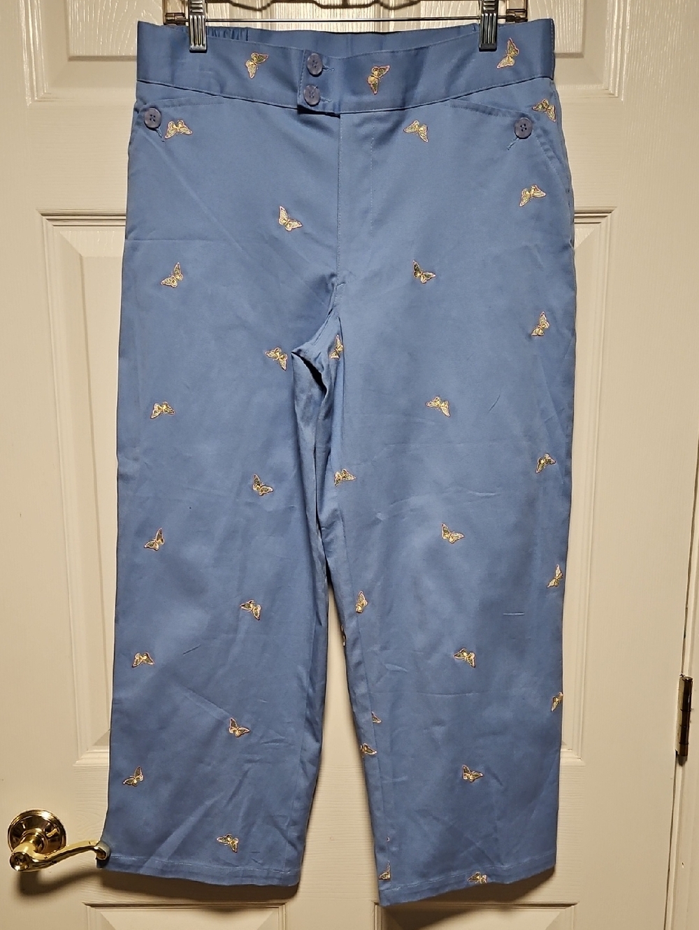 Sag Harbor Embroidered Butterfly Pants